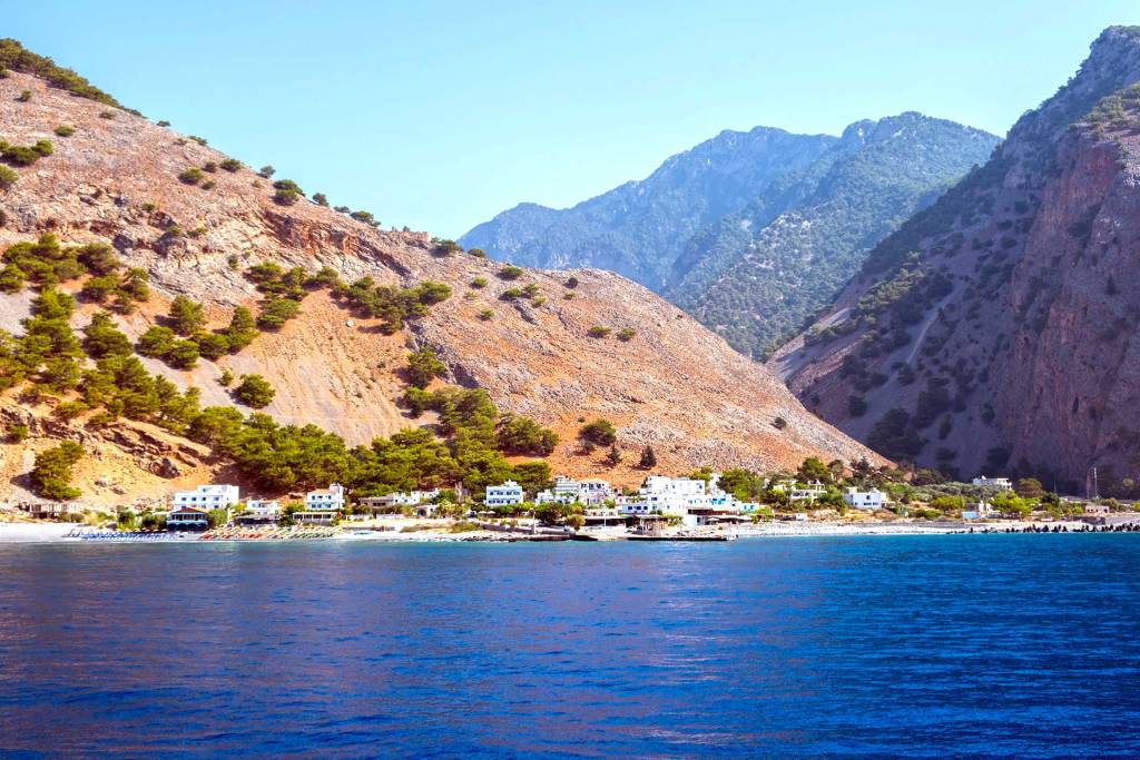 The rugged mountains of Agia Roumeli Village.