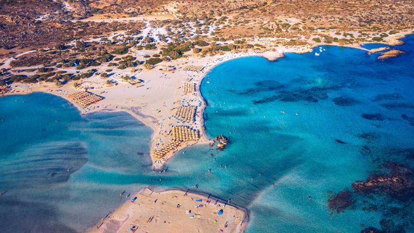 What to do in Crete: Visit Elafonisi Beach.