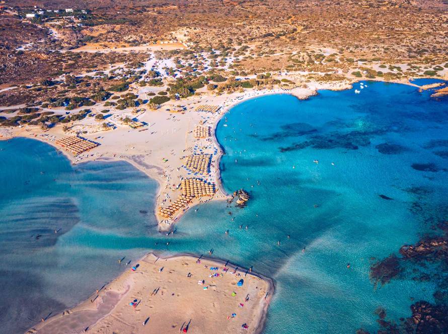 What to do in Crete: Visit Elafonisi Beach.