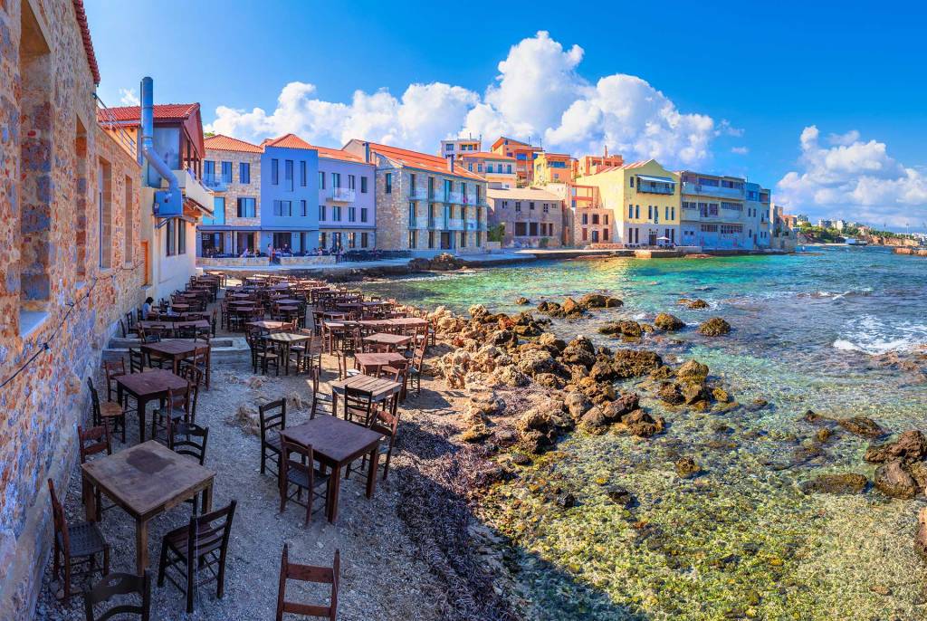 Chalepa seaside restaurants in Chania.