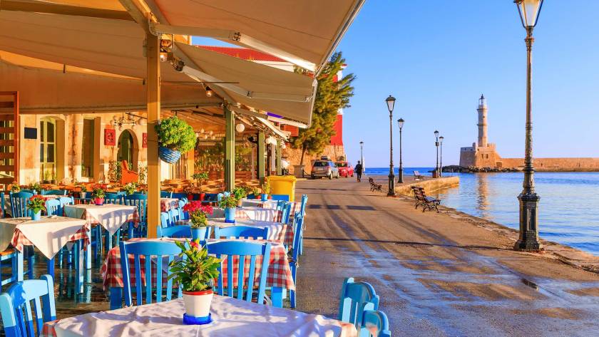 The Venetian Old Harbor is one of the best seafood spots in Chania.