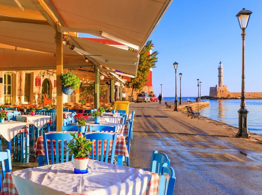 The Venetian Old Harbor is one of the best seafood spots in Chania.