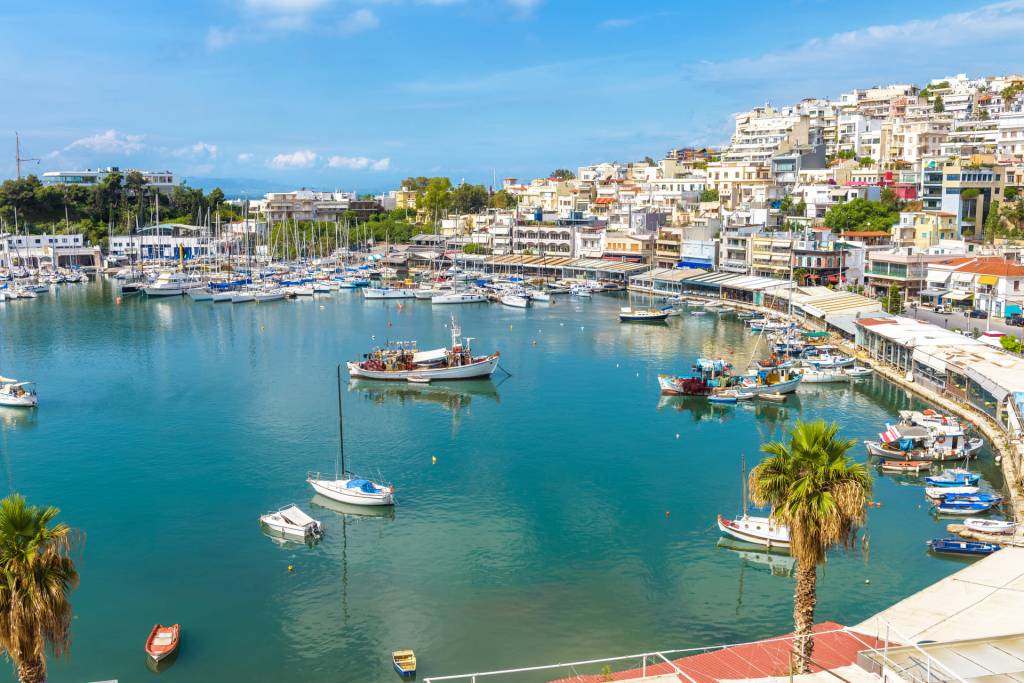 The picturesque waterfront of Mikrolimano in Athens.