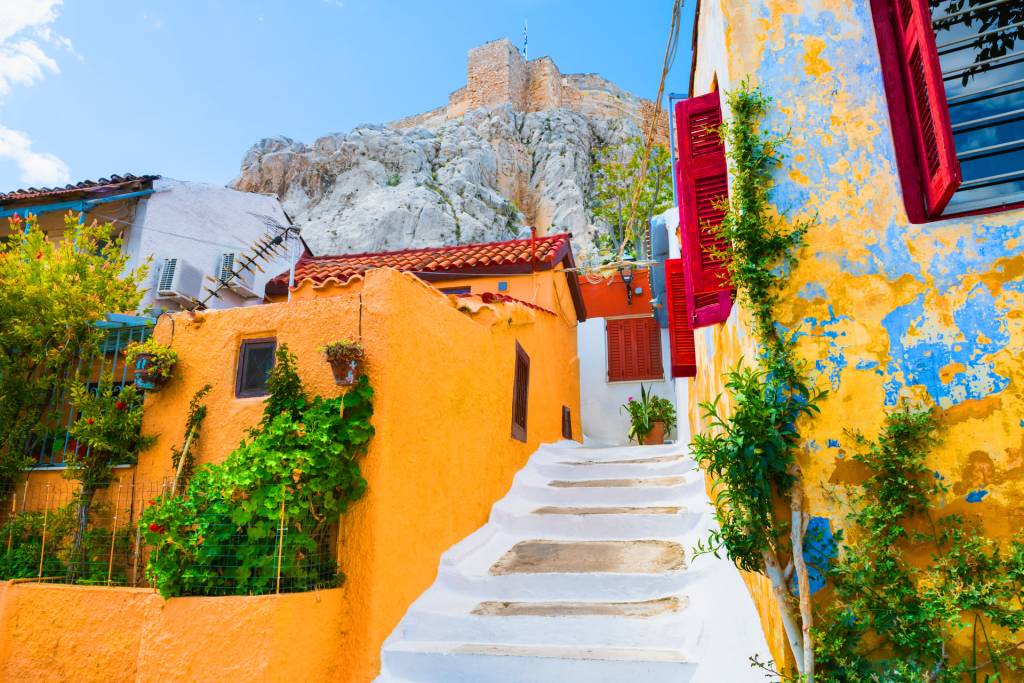 Plaka District Architecture in Athens.