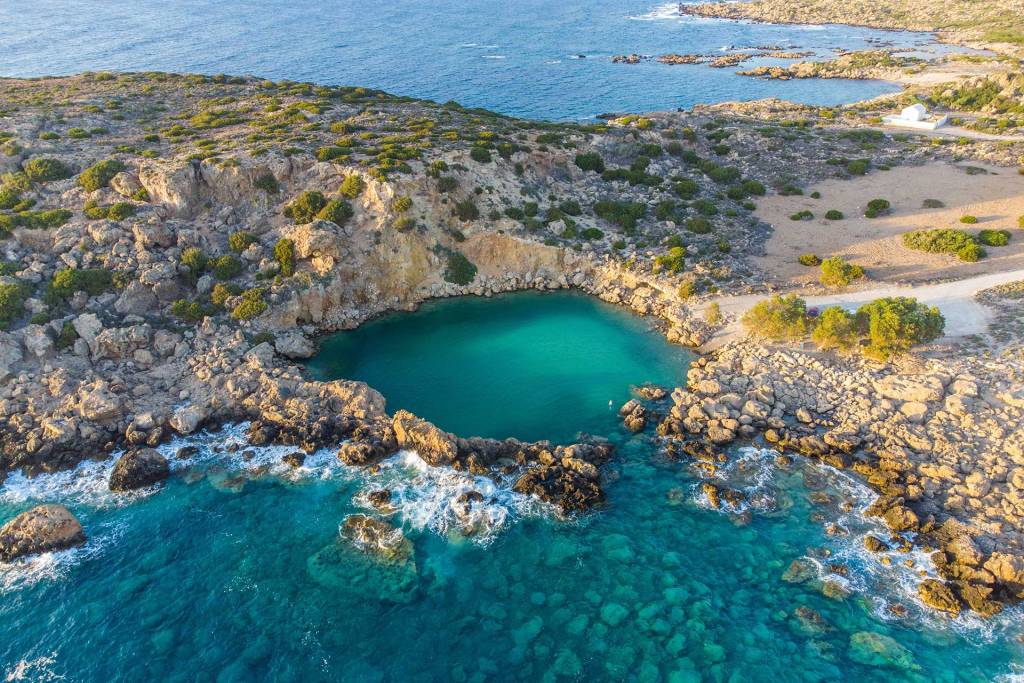 The beautiful waters of Voulolimni in Chania.