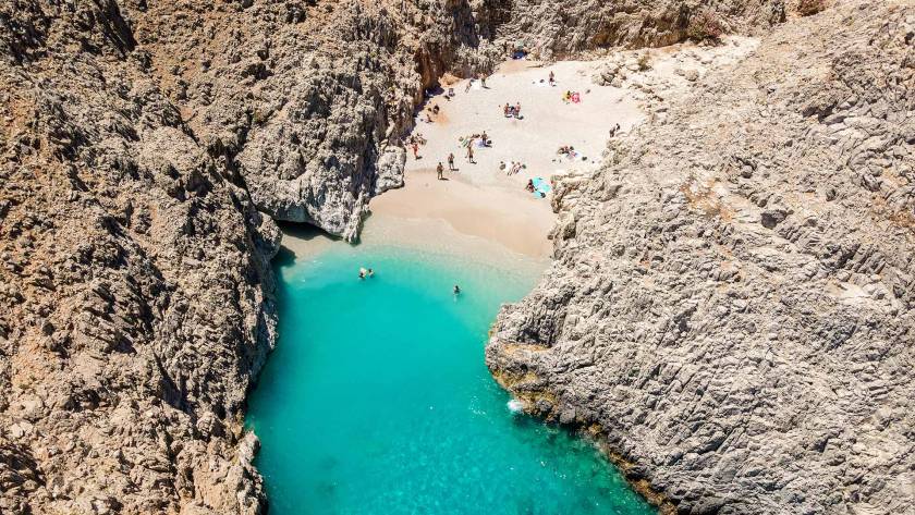 Akrotiri Crete Guide: Seitan Limania Beach.