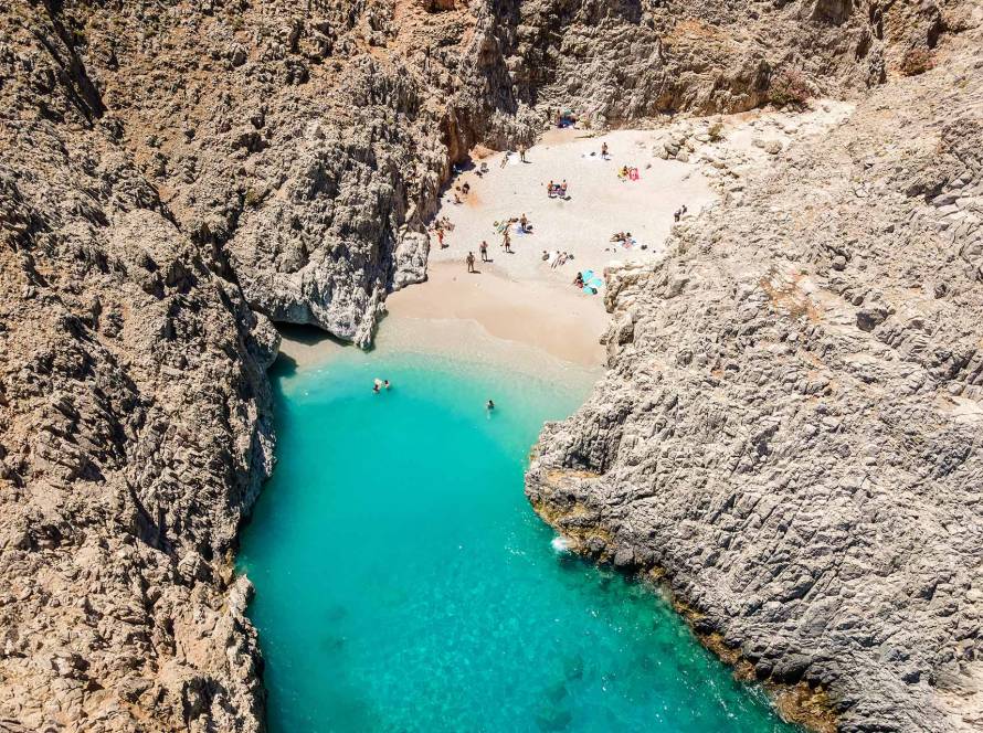 Akrotiri Crete Guide: Seitan Limania Beach.