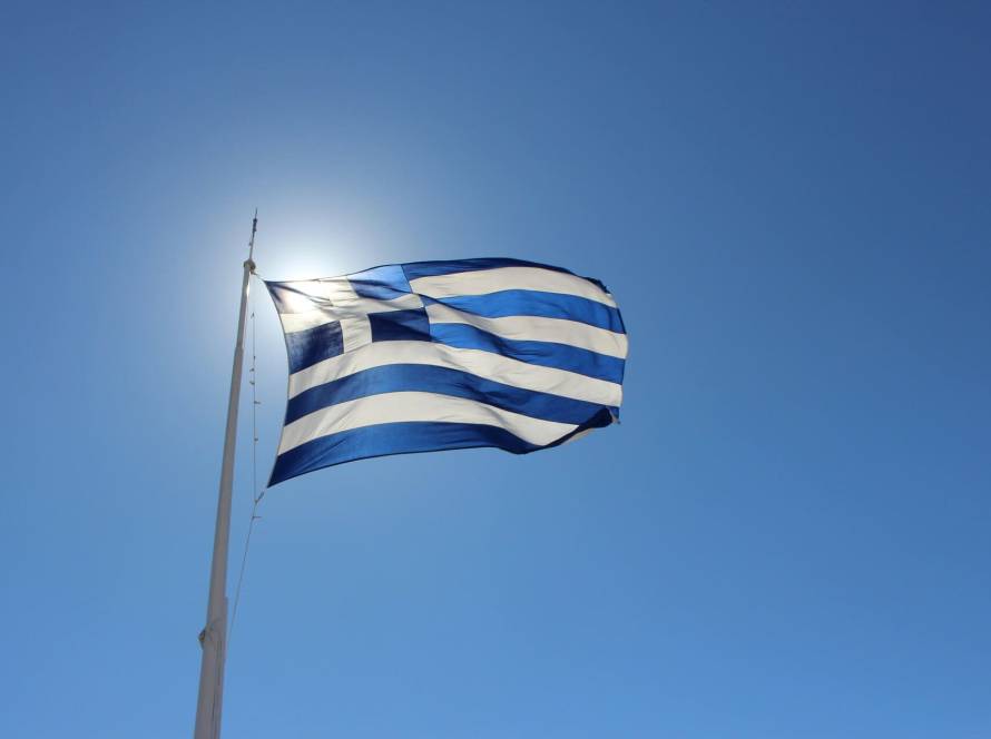 Viewing the Greek Flag while visiting Chania on October 28.