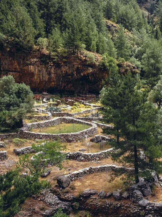 Ruins in Samaria Gorge, close to Agia Roumeli Village.
