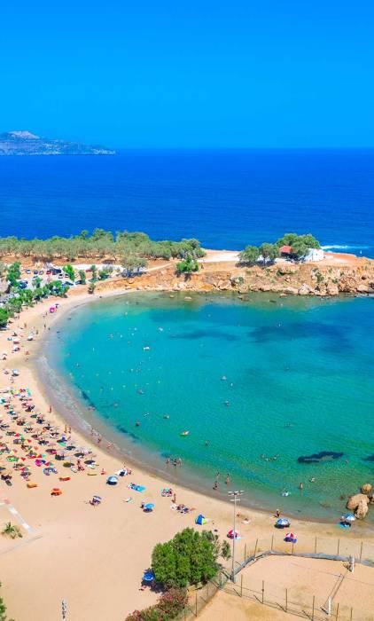 A small bay in Agii Apostoli Beach.