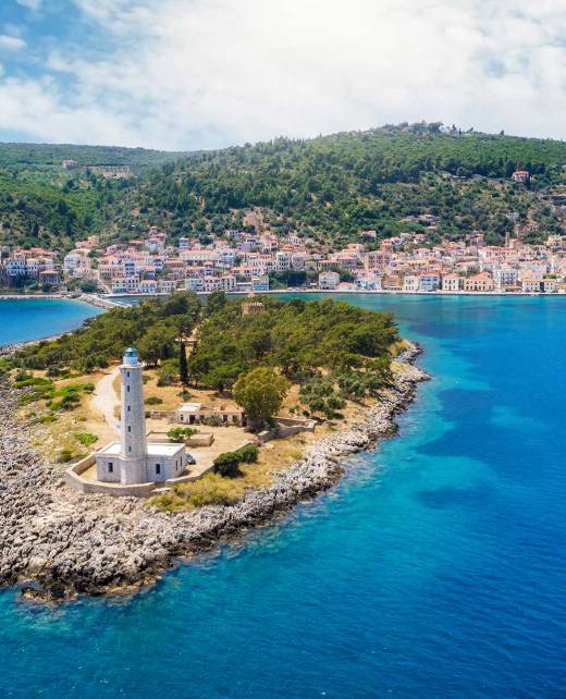A lighthouse on an islet in Gythio.
