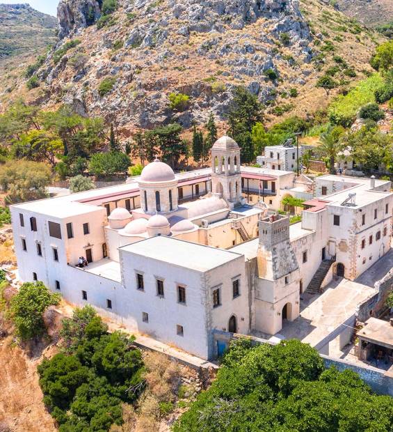 The Monastery of Odigitria Gonia in Kolymbari Village.