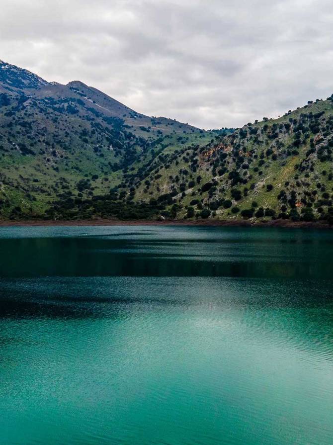 Winter view of Lake Kournas.