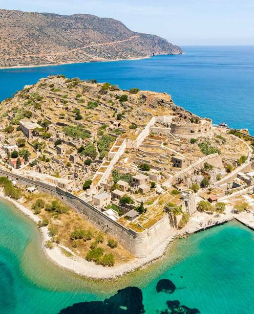 A ship in Spinalonga Island, in Lasithi.