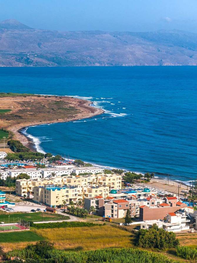 Seaside hotels in Maleme Beach.
